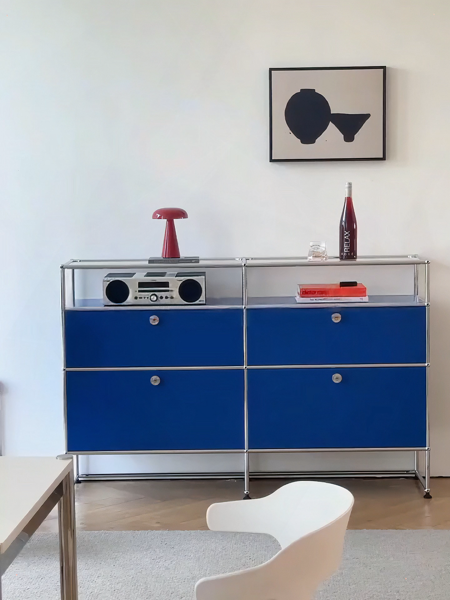 【Assemy】Klein Double-layer inverted-door fixed-stand modular storage cabinet