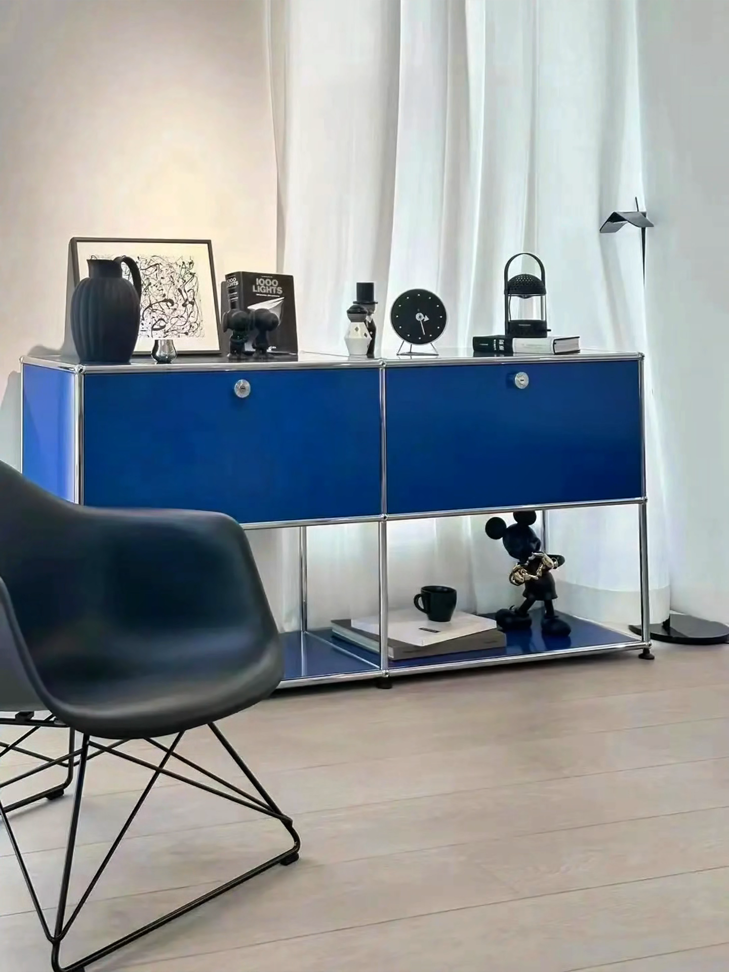 【Assemy】Klein Double-layer inverted-door fixed-stand moduleized cabinet